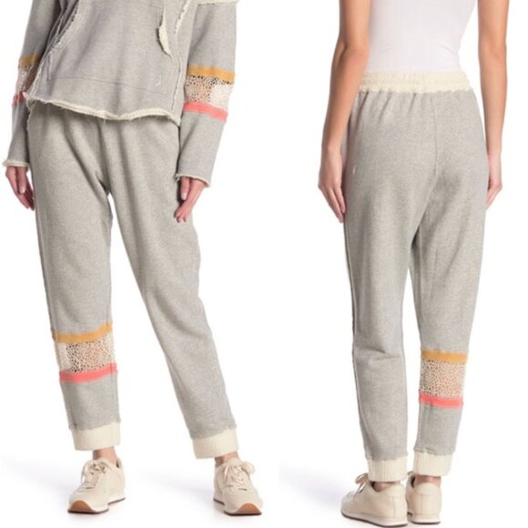 FREE PEOPLE MOVEMENT Dream Catcher Jogger Sweatpants in Gray Heather Boho Lounge - Picture 1 of 14